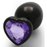 Ouch! Bijou anal Heart Gem L 8 x 4cm Noir-Violet